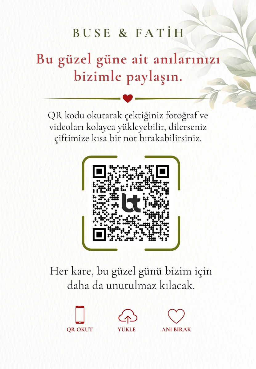 Dijital davet sistemi için davetiye tasarım örneği